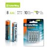 Батарейка ColorWay AAA LR03 Alkaline Power (лужні) * 8 blister (CW-BALR03-8BL) - Зображення 1