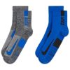 Шкарпетки Nike U NK MLTPLIER ANKLE 2PR - 144 SX7556-937 38-42 2 пари Сірий/Синій (196153841284) - Зображення 2