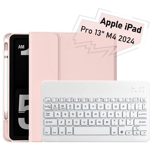 Чохол до планшета BeCover with keyboard Apple iPad Pro 13 M4 2024 Pink (713006)