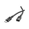 Дата кабель USB-C M to USB-C F extension 1.2m U107 black HOCO (6931474789990) - Изображение 1