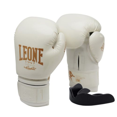 Боксерские перчатки Leone GN059W White/Gold 14 унцій (GN059W_White_14oz)
