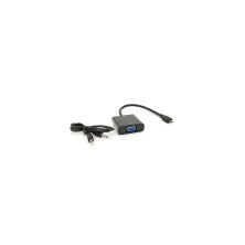 Перехідник micro HDMI M to VGA F + Audio 0.3m 4K/2K black Voltronic (YT-C-mHDMI(M)/VGA(F)+AUX)