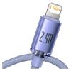 Дата кабель USB 2.0 AM to Lightning 2.0m 2.4A purple Baseus (CAJY000105) - Зображення 2