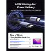 Дата кабель USB-C to USB-C 1.0m 240W US535 space gray Ugreen (15311) - Зображення 1