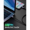 Дата кабель USB-C to USB-C 1.0m 240W US535 space gray Ugreen (15311) - Зображення 3