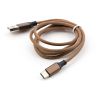 Дата кабель USB 2.0 AM to Type-C nylon 1m brown Vinga (VCPDCTCNB21BR) - Изображение 1