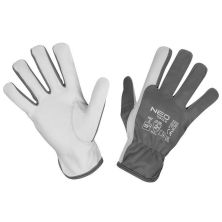 Защитные перчатки Neo Tools козья кожа, р.10, серо-белый (97-656-10)