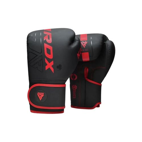 Боксерские перчатки RDX F6 Kara Matte Red 12 унцій (BGR-F6MR-12OZ)