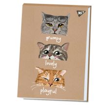 Альбом для рисования Yes А4 20 листов клееный белила «Cats» крафт (130577)