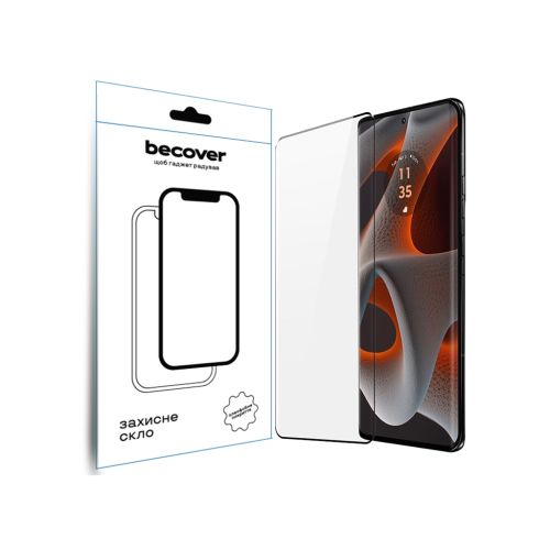 Стекло защитное BeCover Motorola Edge 50 Pro Black (712346)