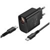 Зарядное устройство BOROFONE BA97A Ilustre USB-C PD30W digital display + cable USB-C to USB-C Black (6941991120503) - Изображение 1