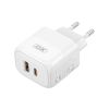 Зарядний пристрій XO L138 48W USB-C PD30W + USB-A QC18W White (L138_White) - Зображення 1