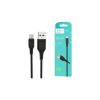 Дата кабель USB 2.0 AM to Micro 5P 1.0m 2.4A silicone black Denmen (DM-D01V-BK) - Зображення 1