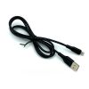 Дата кабель USB 2.0 AM to Micro 5P 1.0m 2.4A silicone black Denmen (DM-D01V-BK) - Зображення 3