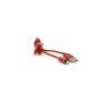Дата кабель USB 2.0 to Micro 5P 1.0m 2A magnetic nylon red Pipo (18164) - Изображение 2