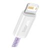 Дата кабель USB 2.0 AM to Lightning 1.0m 2.4A purple Baseus (CALD000405) - Зображення 1