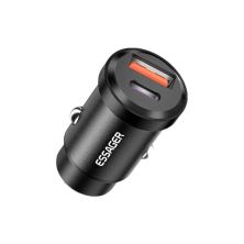 Зарядний пристрій Essager 1xUSB-C 30W + 1xUSB black (ECCAC-TL01) Зарядний пристрій Essager 1xUSB-C 30W + 1xUSB black (ECCAC-TL01)