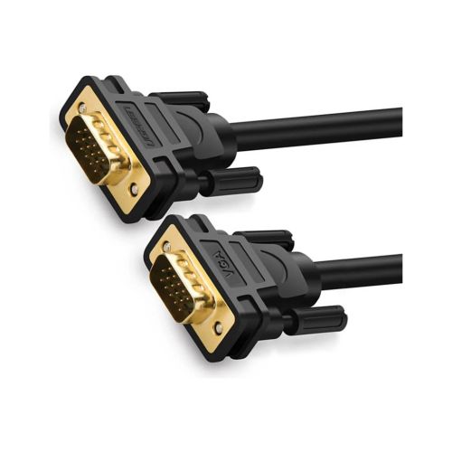 Кабель мультимедийный VGA M to VGA M 1.5m VG101 black Ugreen (11630)