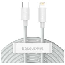 Дата кабель USB 2.0 AM to Lightning 1.5m 20W Simple WisdomKit (2PCS) white Baseus (TZCATLZJ-02)
