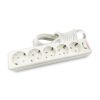Мережевий фільтр живлення EUROELECTRIC Х5 10А 3м White (EE-105-3M) - Зображення 1