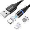 Дата кабель USB 2.0 AM to Lightning + Micro 5P + Type-C 1.0m Magnetic ColorWay (CW-CBUU038-BK) - Зображення 2