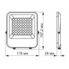 Прожектор Videx LED  PREMIUM 30W 5000K 220V Gray (VL-F2-305G-N) - Зображення 2