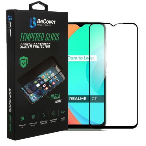 Стекло защитное BeCover Realme C11 2021 Black (708153)