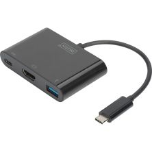 Перехідник USB-C to HDMA 2xUSB Digitus (DA-70855)