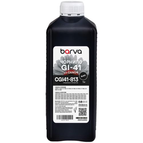 Чорнило Barva Canon GI-41 PGBK 1 л, Pigm., Black (CGI41-813)
