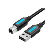 Кабель для принтера USB 2.0 AM/BM 1.5m 480Mbps PVC black VENTION (COQBG)