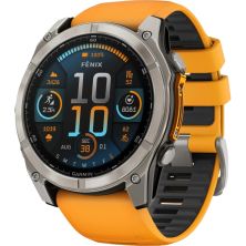 Смарт-часы Garmin fenix 8 51mm, AMOLED, Saph, Ti/Bare/Grpht, SparkOrg/GrphtBd, (010-02905-11)