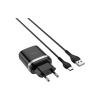 Зарядное устройство HOCO C12Q Smart USB QC3.0 + cable USB to USB-C 18W Black (6931474716293) - Изображение 1
