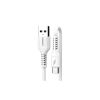 Дата кабель USB 2.0 AM to USB-C 1.0m 2.4A silicone white Denmen (DM-D42T-WH) - Зображення 1