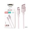 Дата кабель USB 2.0 AM to Micro 5P 1.0m 2.4A pink XO (NB156-M-PN) - Изображение 1