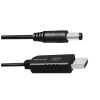 Кабель живлення USB to DC 5.5x2.5mm 12V 1.0m black ColorWay (CW-CBUD067-BK) - Зображення 2