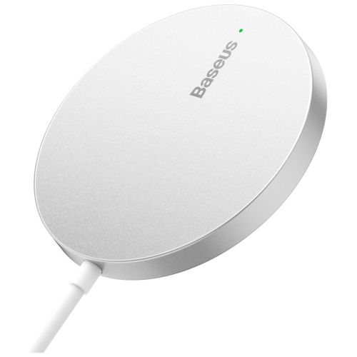 Зарядное устройство Baseus Simple Mini3 Magnetic Wireless Charger 15W Silver (CCJJ040012)