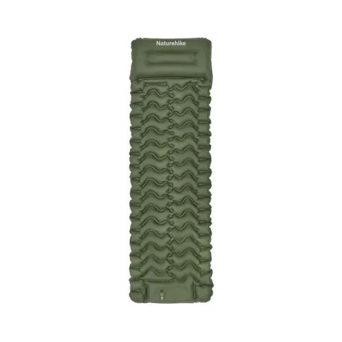 Матрац надувний Naturehike CNK2550WS019, 200х60х6.5 см, зелений із вбудованою помпою (6977465869654)
