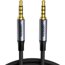 Кабель мультимедийный 3.5mm M to 3.5mm M 1.0m (4pin) AV183 gray Ugreen (10648)