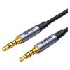 Кабель мультимедійний 3.5mm M to 3.5mm M 1.0m (4pin) AV183 gray Ugreen (10648) - Зображення 1