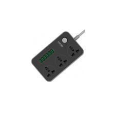 Мережевий фільтр живлення LDNIO SC3604, 3 роз, 6 USB, 2м, Black (SC3604)