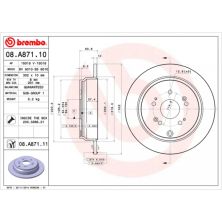 Тормозной диск Brembo 08.A871.10