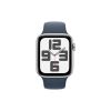 Смарт-часы Apple Watch SE 2023 GPS 40mm Silver Aluminium Case with Storm Blue Sport Band - S/M (MRE13QP/A) - Изображение 1
