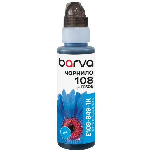 Чернила Barva Epson 108 100 мл, Cyan, флакон OneKey (1K) (E108-949-1K)