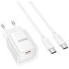 Зарядное устройство HOCO C146A Charm USB-C PD20W + cable USB-C to USB-C White (6942007630269) - Изображение 1