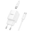 Зарядное устройство HOCO C146A Charm USB-C PD20W + cable USB-C to USB-C White (6942007630269) - Изображение 3