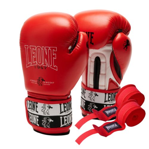 Боксерські рукавички Leone GN208 Iconic Red 12 унцій (GN208_Red_12oz)