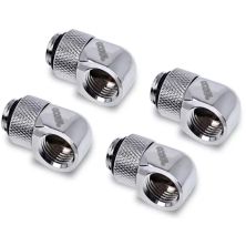 Фітинг для СРО Alphacool Eiszapfen L-connector rotatable - 4pcs Set - Chrome (17616)