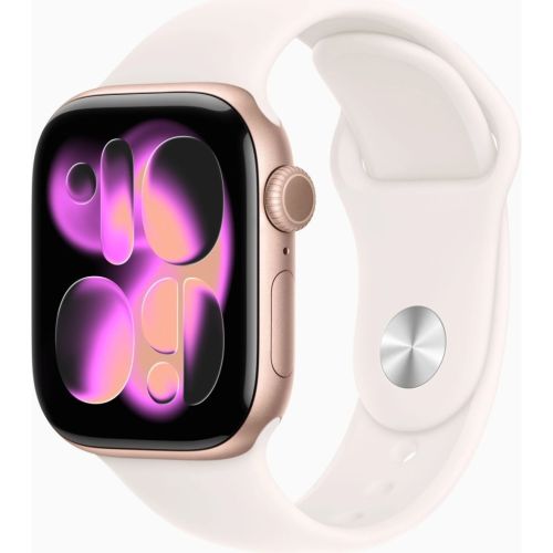 Смарт-часы Apple Watch Series 11 GPS + Cellular 42mm Rose Gold Aluminium Case with Light Blush Sport Band - S/M (MF8E4RK/A)