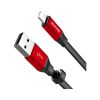 Дата кабель USB 2.0 AM to Lightning 0.23m 2A black/red Baseus (CALMBJ-B91) - Зображення 2