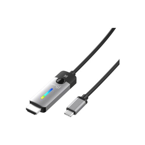 Кабель мультимедийный USB-C to HDMI M 1.8m 8K 60Hz LED RGB J5create (JCC157-N)